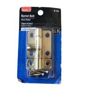 Barrel Bolt Brass Plated 2-1/2" Bulldog Hardware D-40 Security & Privacy Use